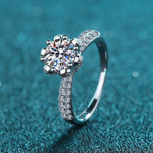 Anillo de Plata de Ley con Moissanita y Circonio | Lumiere Jewelrys Lumiere Jewelrys