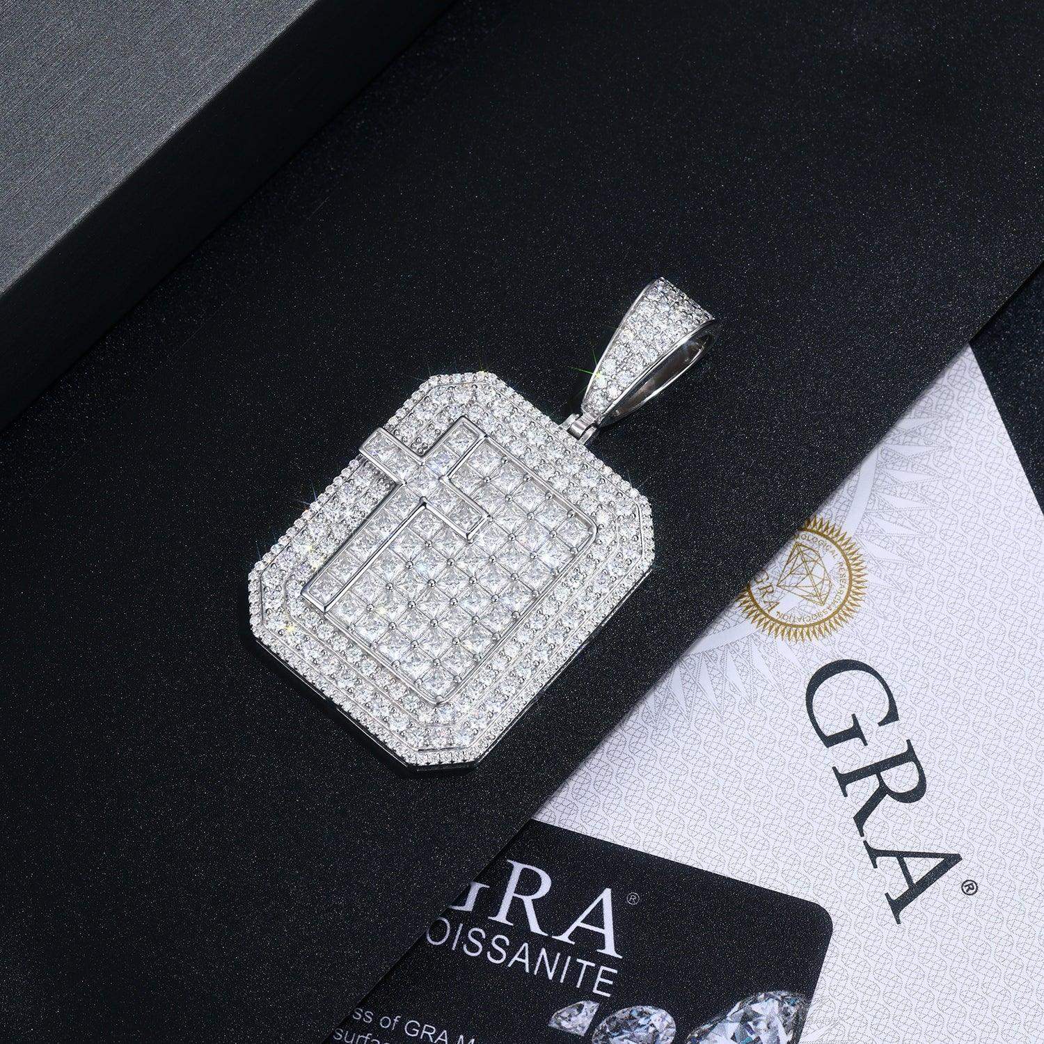 Colgante Moissanita con Certificado GRA | Plata 925 Baño Platino | Sin Cadena Lumiere Jewelrys