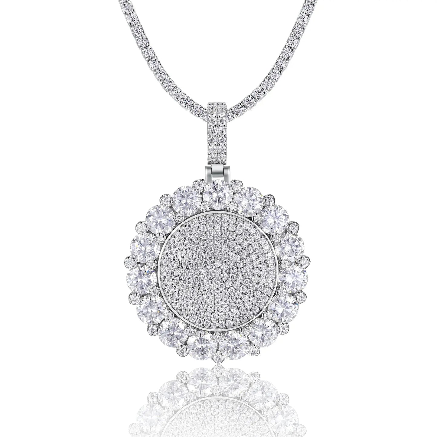 Colgante Moissanita con Certificado GRA | Plata 925 Baño Platino | Lujo Moderno | Sin Cadena Lumiere Jewelrys