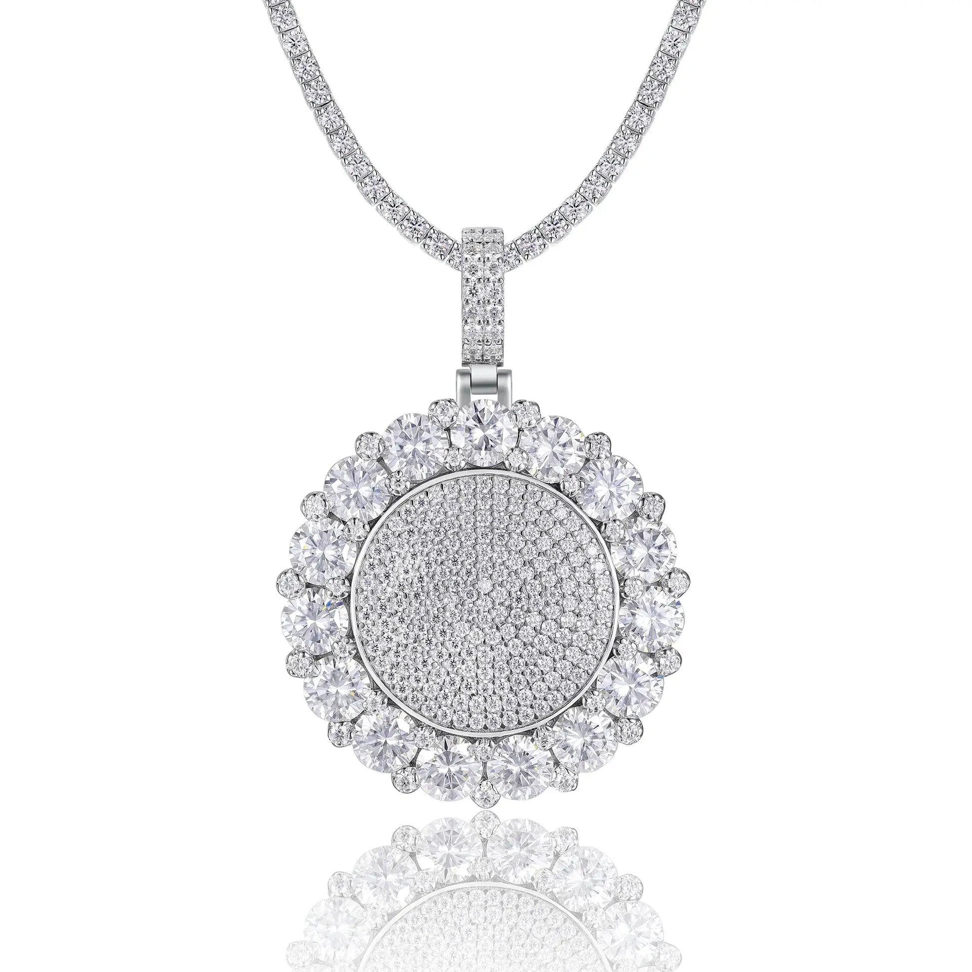 Colgante Moissanita con Certificado GRA | Plata 925 Baño Platino | Lujo Moderno | Sin Cadena Lumiere Jewelrys