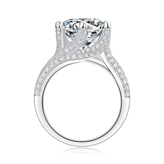 Anillo de Moissanita 5 Quilates con Certificado GRA | Plata 925 Bañada en Platino | Eternal Vow Lumiere Jewelrys