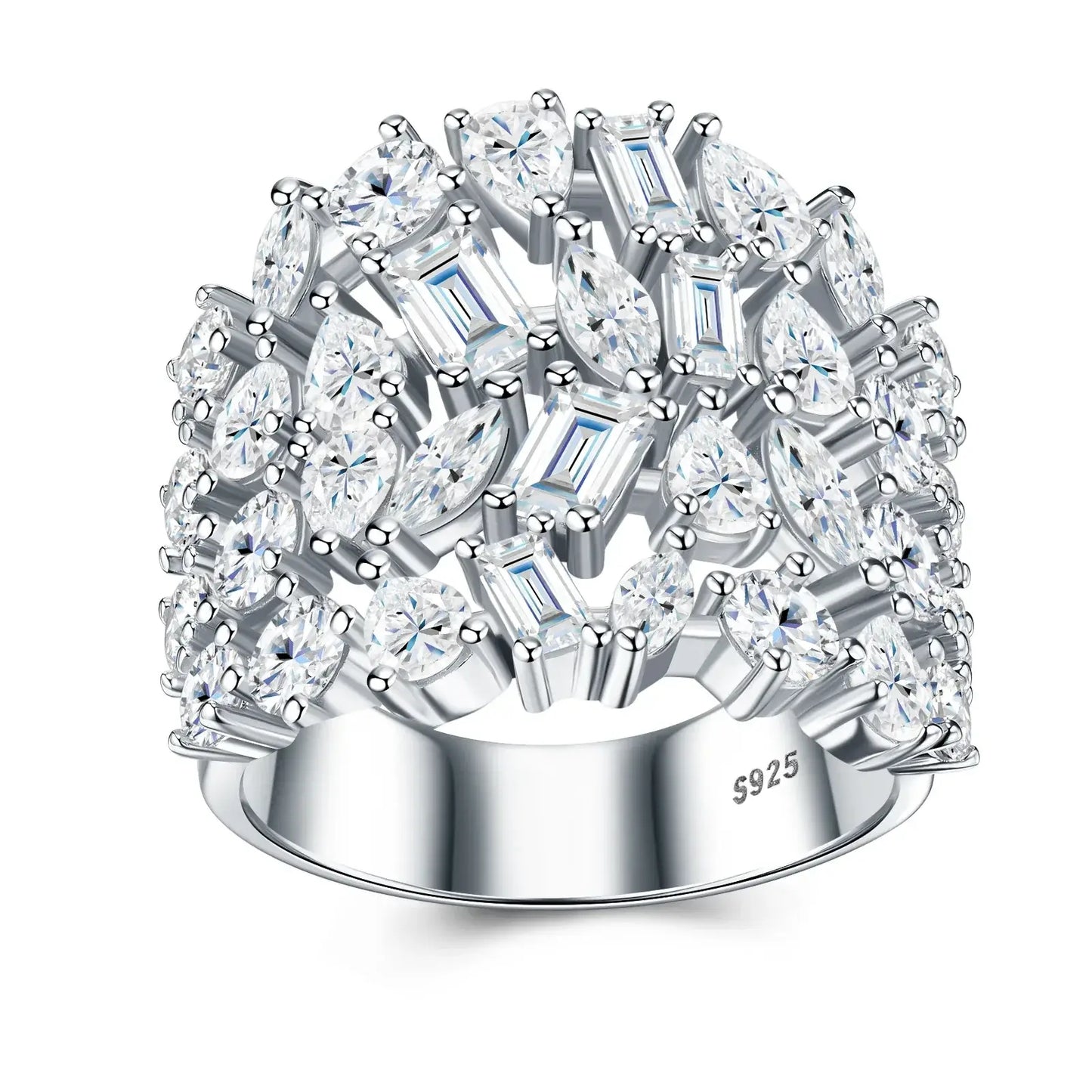 Anillo Moissanita Minimalista con Certificado GRA | Plata 925 Baño Platino | Elegancia Esencial Lumiere Jewelrys