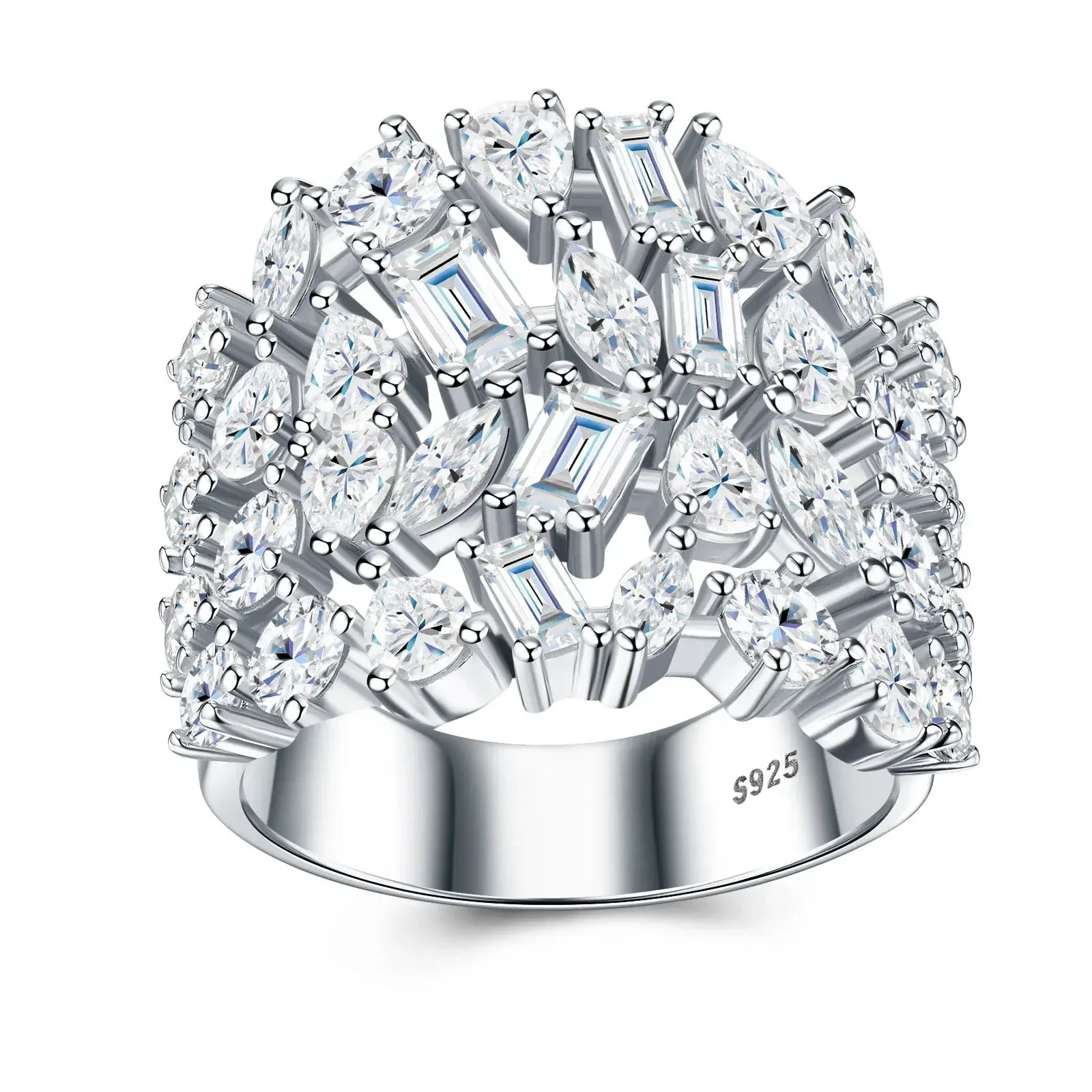 Anillo Moissanita Minimalista con Certificado GRA | Plata 925 Baño Platino | Elegancia Esencial Lumiere Jewelrys