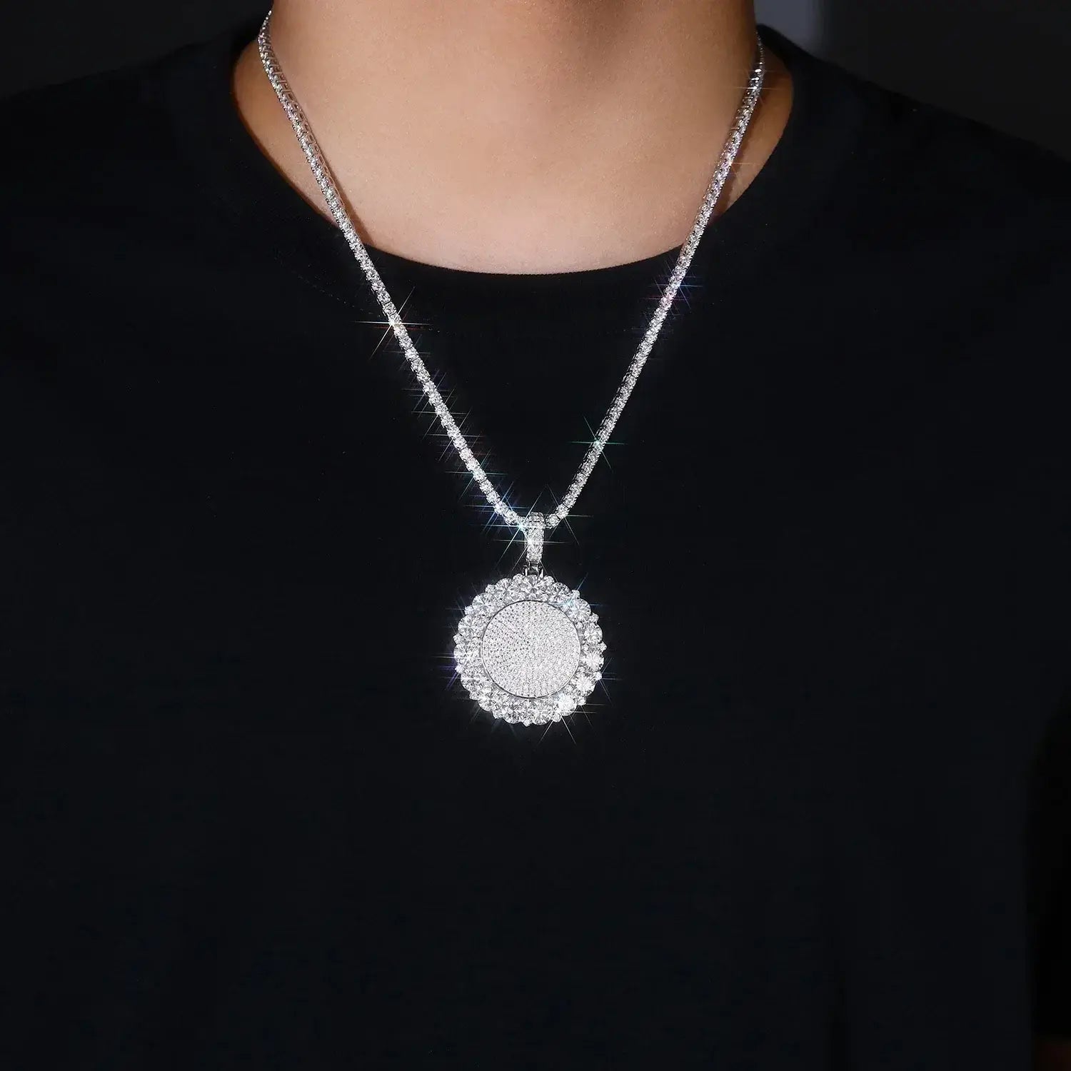 Colgante Moissanita con Certificado GRA | Plata 925 Baño Platino | Lujo Moderno | Sin Cadena Lumiere Jewelrys